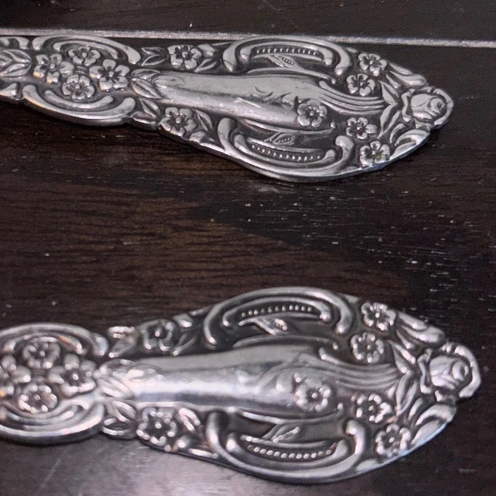 Vintage | Springtime | Stainless Japan‎ Ornate Floral Serving and Flatware Set